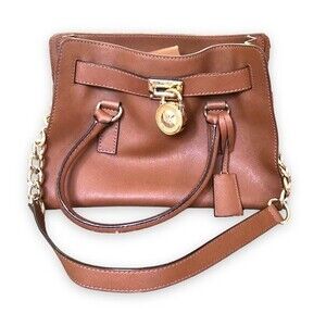 Michael Michael Kors Hamilton Saffiano Leather Medium Satchel Light Brown